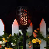 مصباح حديقة LED يعمل بالطاقة الشمسية على شكل لهب