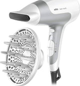 مجفف الشعر براون ساتين هير 5 باور بيرفيكشن 2500 واط مع الموزع (Braun Satin Hair 5 PowerPerfection Hair Dryer HD 585)