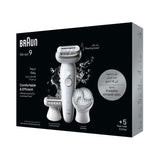 ماكينة إزالة الشعر براون سيلك ابيل 9 مع مجموعة العناية المتكاملة 5 في 1 (Braun Silk-épil 9)