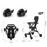 عربة أطفال خفيفة الوزن بأربع عجلات وقابلة للطي (Foldable Portable Baby Stroller)