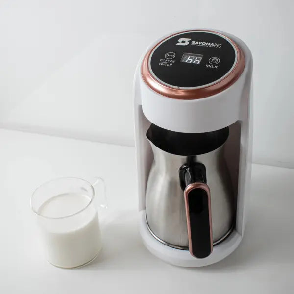 ماكينة تحضير القهوة التركية والماء الساخن وتسخين الحليب 3 في 1 من سايونا (Sayonapps Turkish Coffee Maker 3-in-1)