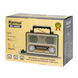 راديو Kemai MD-1800BT بتصميم خشبي كلاسيكي، يدعم موجات AM/FM/SW، وراديو DSP ثلاثي الموجات، بالإضافة إلى بلوتوث/USB/SD/TF