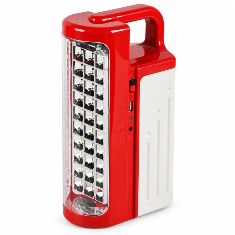 كشاف طوارئ ساجا قابل للشحن 30 LED بقوة 20 واط - SG-6750 (SAGA SG-6750 Rechargeable Emergency Light 30 LED 20W)