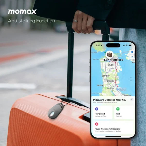 جهاز تحديد المواقع PinGuard من Momax بتقنية المسح الضوئي