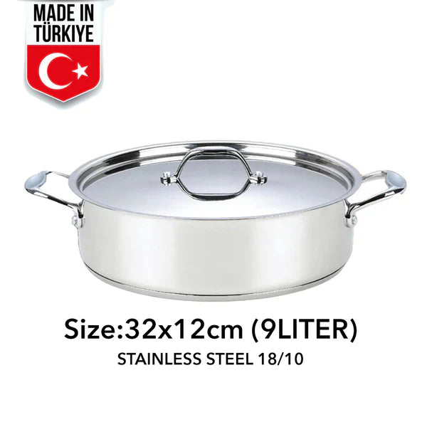 Saga Turkish 18/10 Stainless Steel Pot | Model: H1701/32 | 32cm - 9L