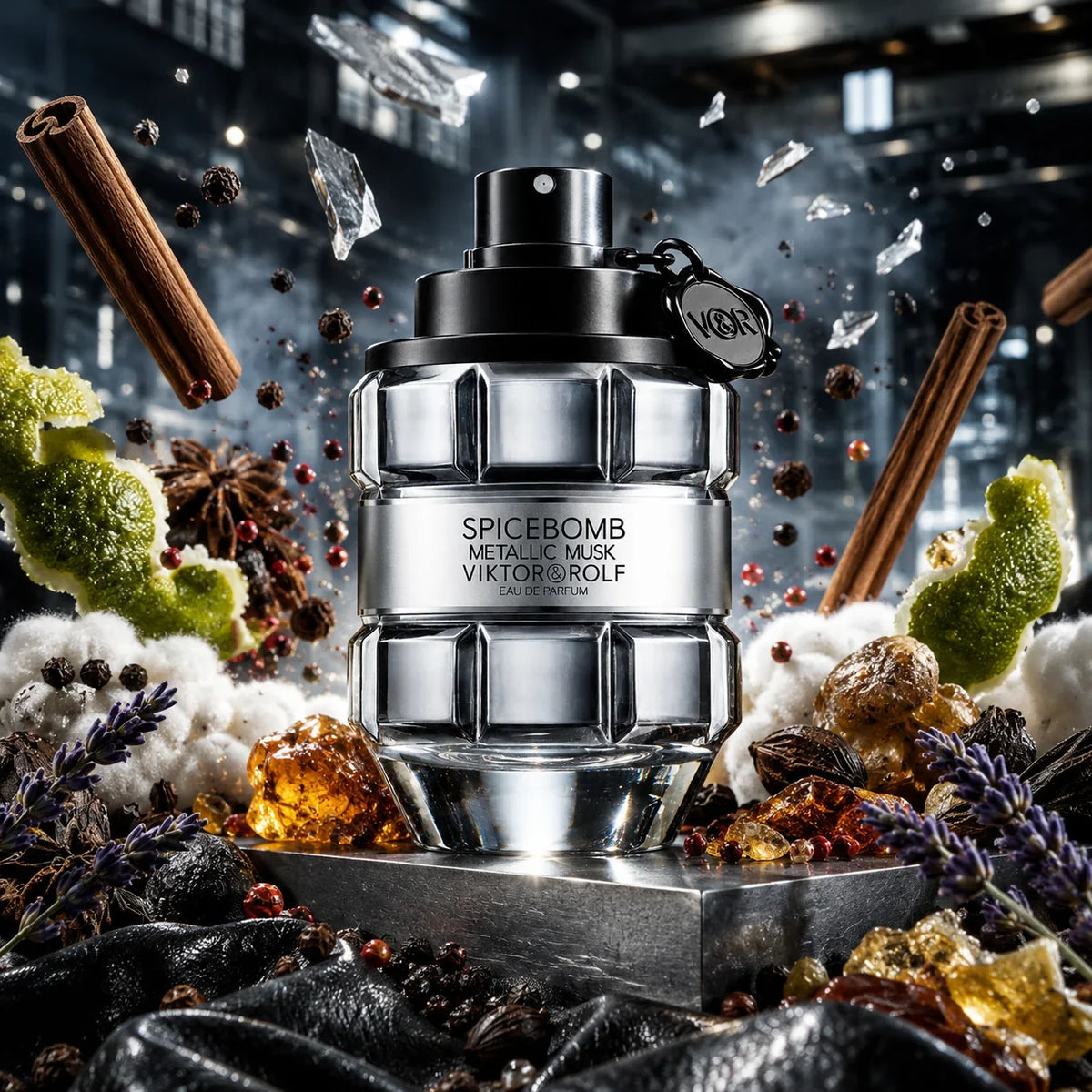 عطر فيكتور أند رولف Spicebomb Metallic Musk أو دي بارفان للرجال - 90 مل