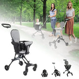 عربة أطفال خفيفة الوزن بأربع عجلات وقابلة للطي (Foldable Portable Baby Stroller)