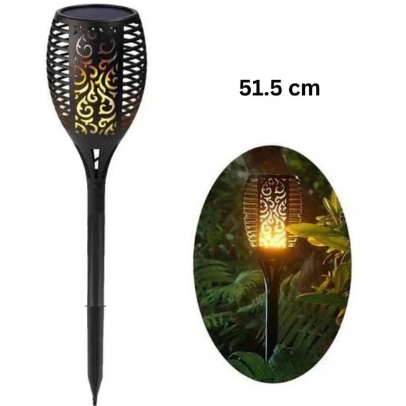 مصباح حديقة LED يعمل بالطاقة الشمسية على شكل لهب