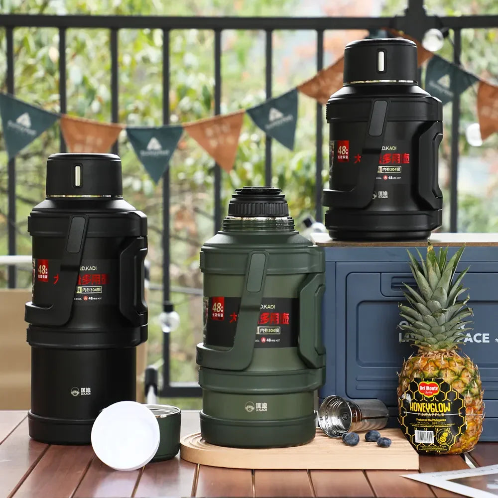 قارورة DKADI KD9058 كبيرة السعة بجدار مزدوج معزول بتفريغ الهواء (3 أو 4 أو 5 لترات)