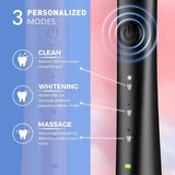 مجموعة فرشاة الأسنان الكهربائية الصوتية لشخصين مع 8 رؤوس من ATMOKO (Sonic Duo HP42A)