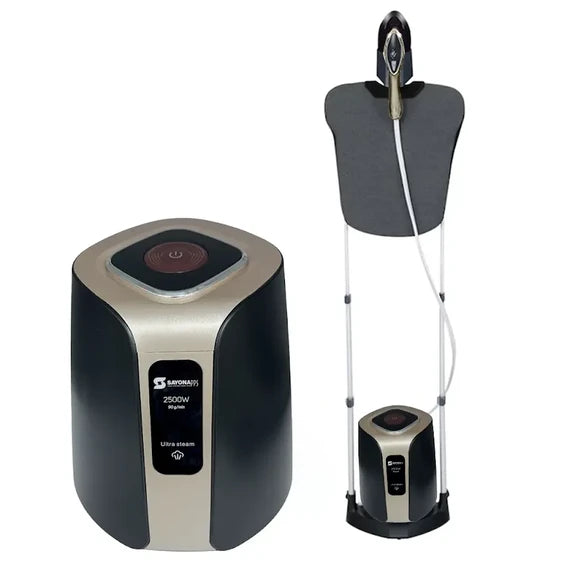 مكواة بخار عمودية 2500 واط مع طاولة كي مدمجة وشاشة ذكية من سايونا - SGS-2462 (Sayona 2500W Vertical Steam Iron with Built-in Ironing Board SGS-2462)