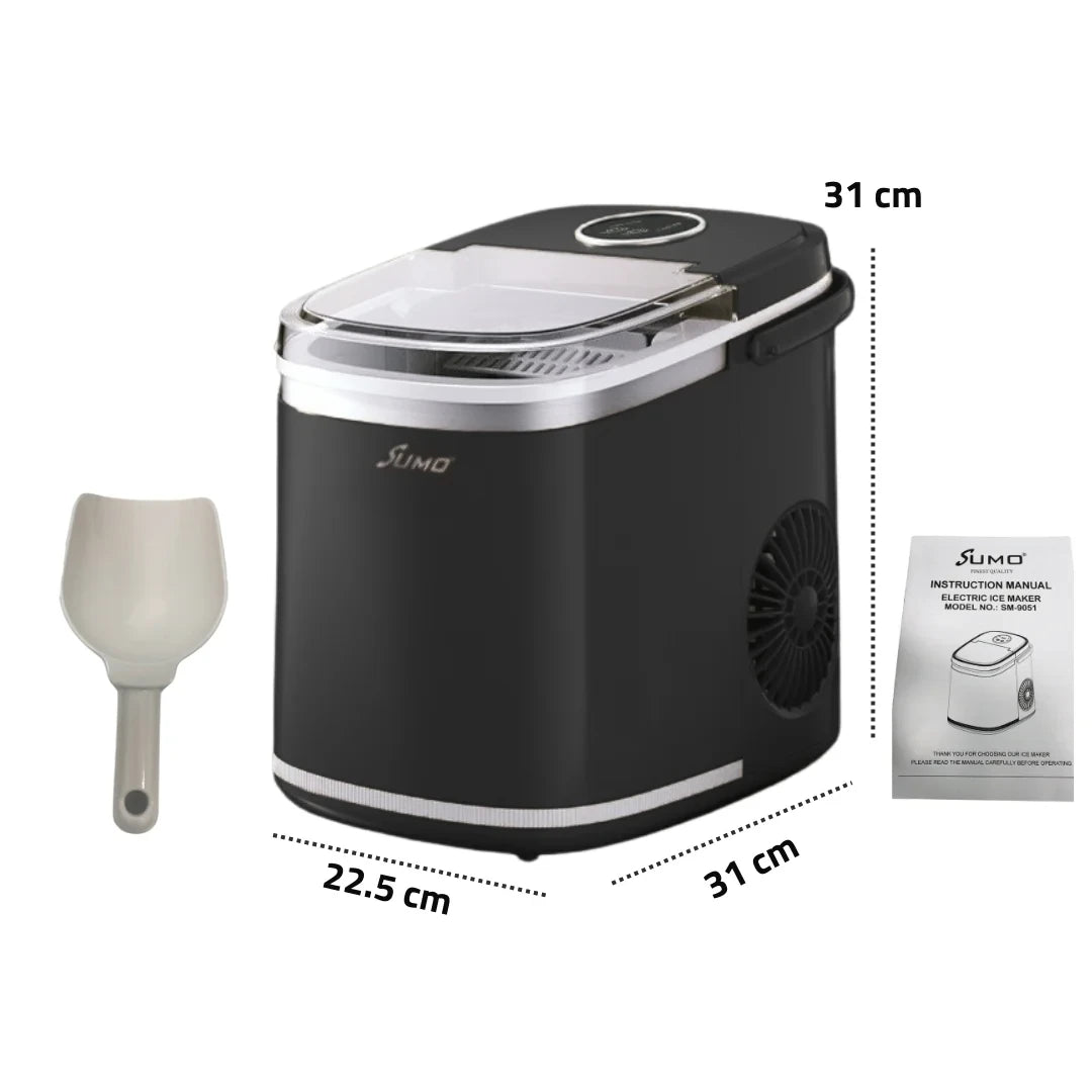 صانعة ثلج منزلية ومكتبية بقدرة 130 واط وسعة خزان 2.2 لتر من سومو - SM-9051 (SUMO Home &amp; Office Ice Maker 130W SM-9051)