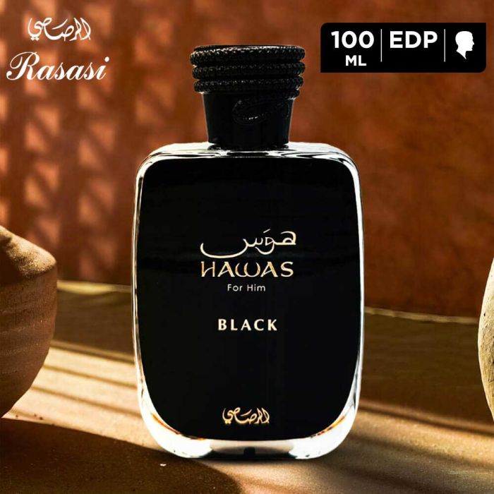 عطر رصاصي Hawas Black أو دي بارفان للرجال - 100ml