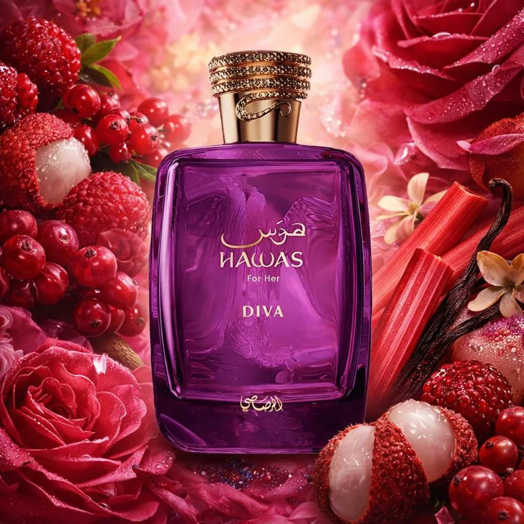 عطر رصاصي Hawas Diva أو دي بارفان للنساء - 100 مل