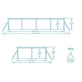 حوض سباحة مستطيل BESTWAY Steel Pro™، أبعاده 221 سم × 151 سم × 43 سم