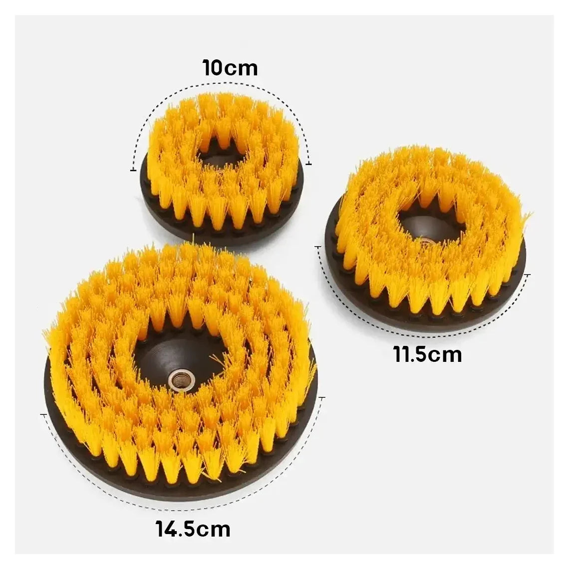 فرشاة تنظيف كهربائية لاسلكية قابلة للشحن مع 3 رؤوس وقضيب تلسكوبي 120 سم