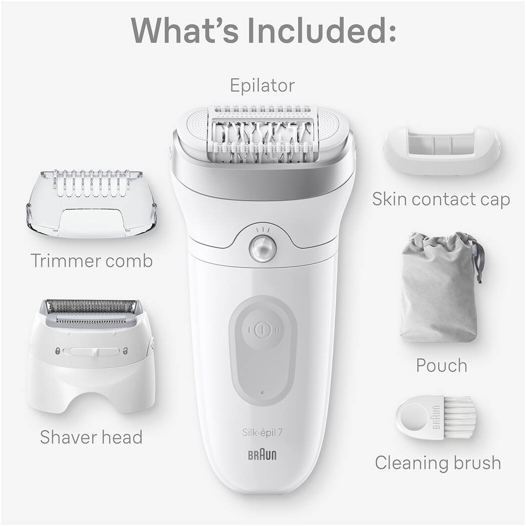 ماكينة إزالة الشعر براون سيلك ابيل 7 للاستخدام الرطب والجاف (Braun Silk-épil 7 - SE7-041)