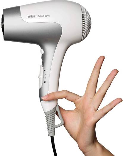 مجفف الشعر براون ساتين هير 5 باور بيرفيكشن 2500 واط مع الموزع (Braun Satin Hair 5 PowerPerfection Hair Dryer HD 585)