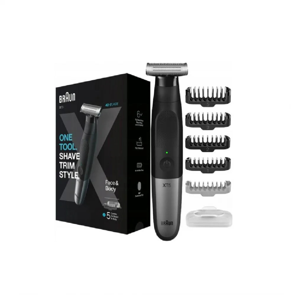 ماكينة حلاقة وتحديد وتشذيب الوجه والجسم براون سيرياس إكس XT5 (Braun Series XT5)