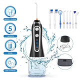 جهاز تنظيف الأسنان المائي اللاسلكي H2ofloss HF-6 سعة 300 مل – باللون الأسود