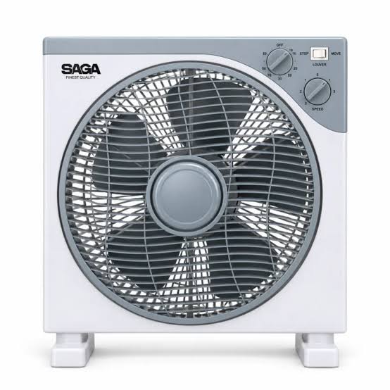 مروحة صندوق ساجا مقاس 12 بوصة بقوة 70 واط و3 سرعات - SGF-12 (SAGA 12-Inch Box Fan 70W SGF-12)