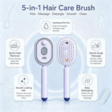 فرشاة شعر 5 في 1 الذكية القابلة للشحن مع رذاذ نانو ومساج لفروة الرأس (5 in 1 Rechargeable Hair Brush with Nano Spray and Scalp Massage)
