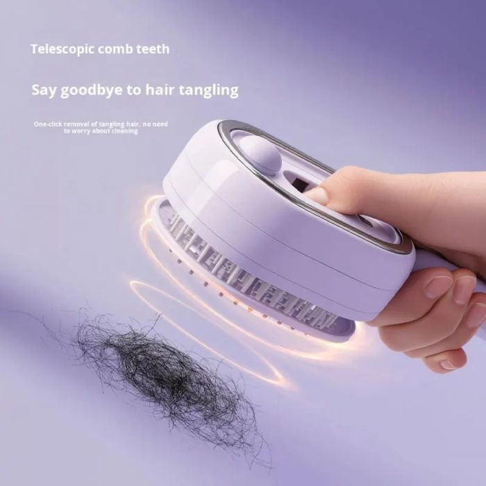 فرشاة شعر 5 في 1 الذكية القابلة للشحن مع رذاذ نانو ومساج لفروة الرأس (5 in 1 Rechargeable Hair Brush with Nano Spray and Scalp Massage)