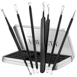 طقم أدوات إزالة الرؤوس السوداء والبثور 6 قطع مع علبة معدنية من إليسي (ELLESYE Blackhead Remover Kit)