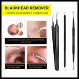 طقم أدوات إزالة الرؤوس السوداء والبثور 6 قطع مع علبة معدنية من إليسي (ELLESYE Blackhead Remover Kit)