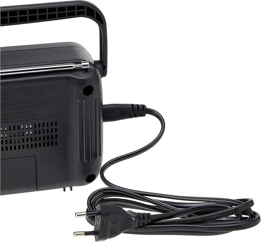 راديو محمول FM/AM مع موالف RF-2400D من باناسونيك، أسود