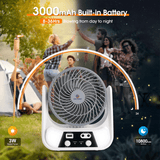 مروحة شمسية قابلة للشحن Easy Power EP-606 مقاس 6 بوصات