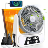 مروحة شمسية قابلة للشحن Easy Power EP-606 مقاس 6 بوصات