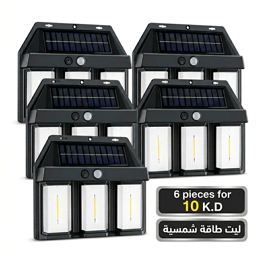 ليت الطاقة الشمسية الذكي 3 عدسات COB مع مستشعر حركة 6 قطع - موديل CL-3308