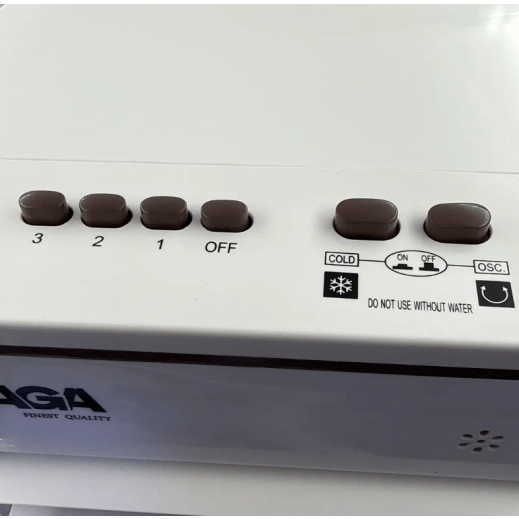 مبرد هواء محمول SAGA SG-138 بسعة 8 لترات، مزود بتبريد تبخيري، ومرطب هواء، و3 سرعات للمروحة