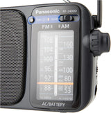 راديو محمول FM/AM مع موالف RF-2400D من باناسونيك، أسود