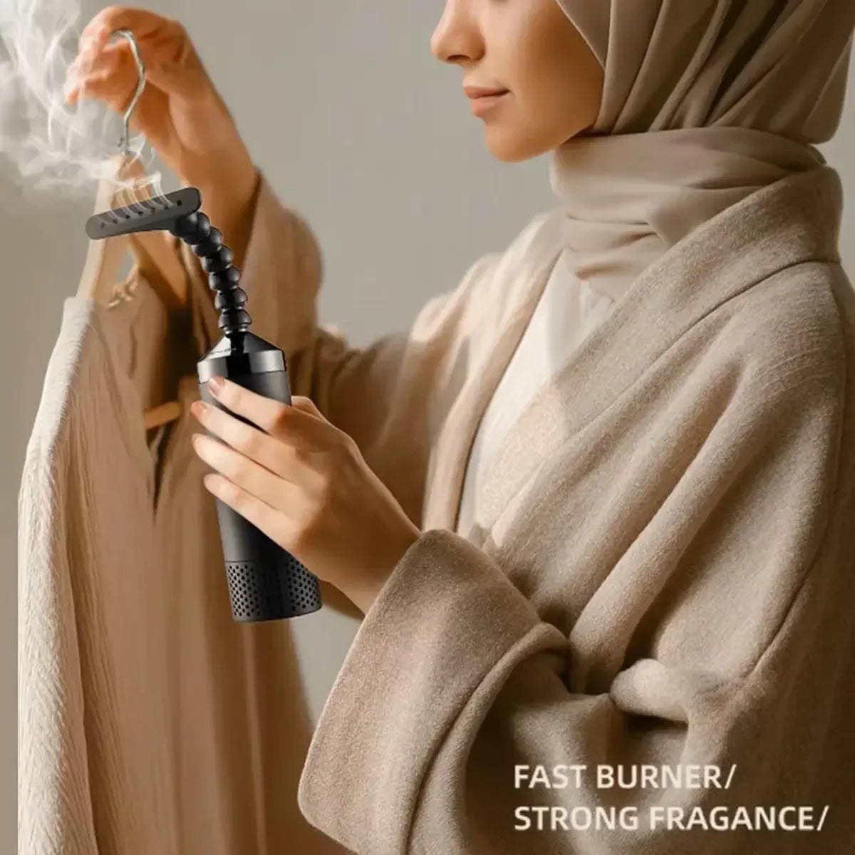 مبخرة إلكترونية محمولة للملابس والأقمشة - تصميم عصري مع مؤقت تلقائي