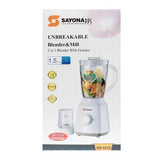 خلاط ومطحنة سايونا Sayona SB-4630 بقوة 350 واط وسعة 1.5 لتر (مع كفالة 6 شهور)